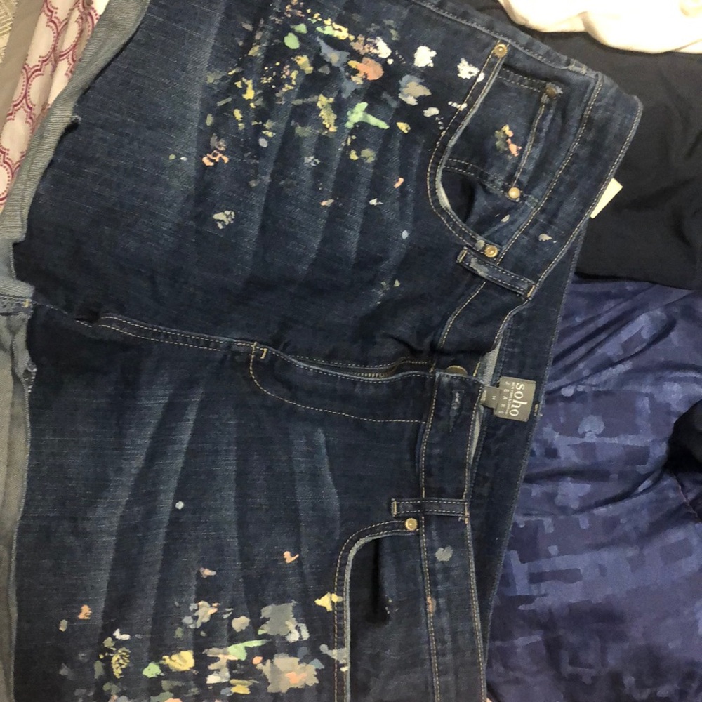 Paint splattered shorts